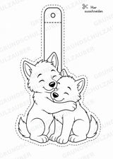Wolf – Fensterdeko – Basteln – Ausmalbild – Ausschneiden – 15 Vorlagen – Materialseite 12