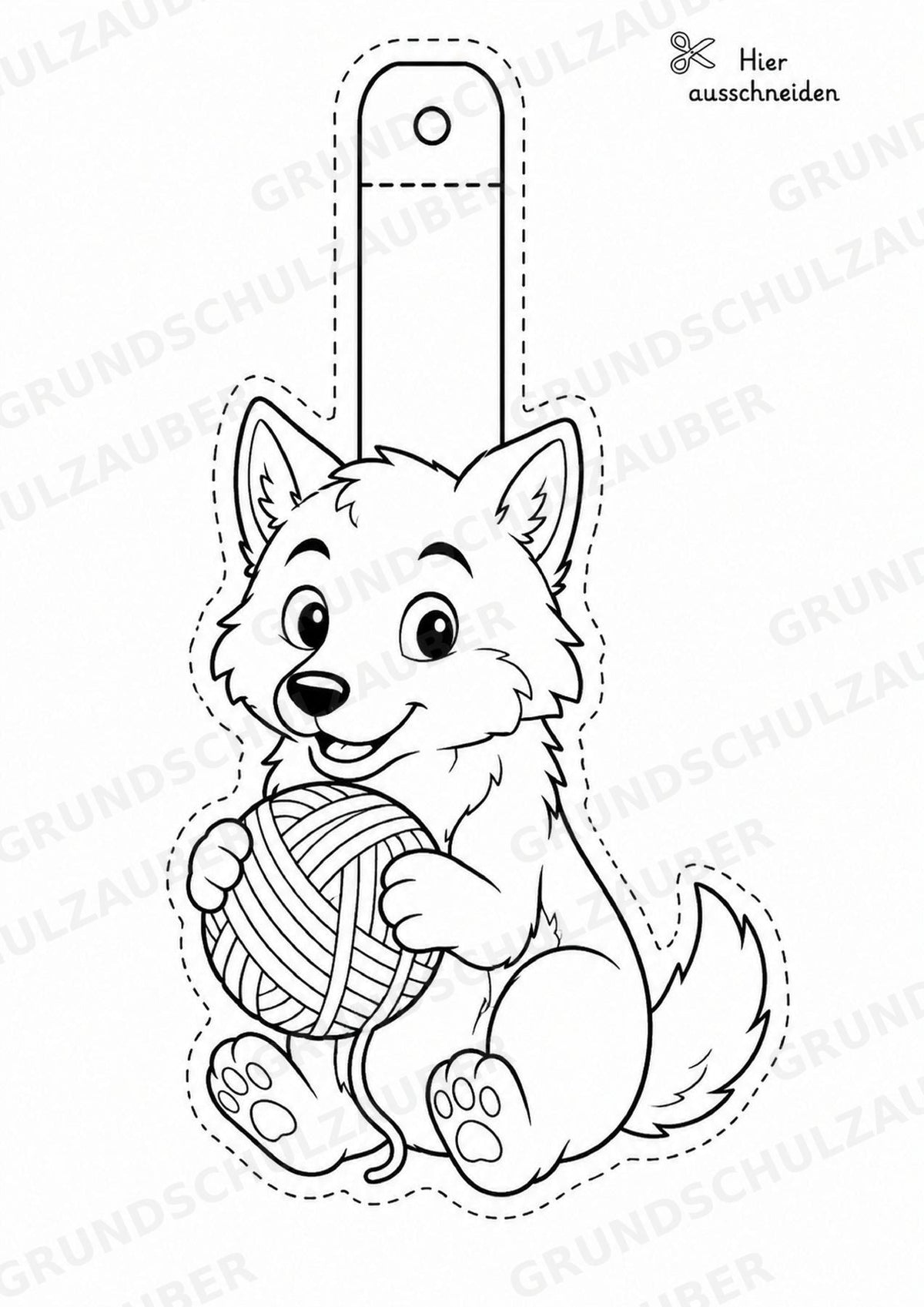 Wolf – Fensterdeko – Basteln – Ausmalbild – Ausschneiden – 15 Vorlagen – Materialseite 13