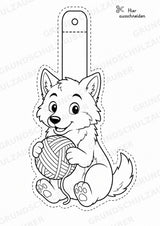 Wolf – Fensterdeko – Basteln – Ausmalbild – Ausschneiden – 15 Vorlagen – Materialseite 13