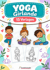Yoga – Fensterdeko – Basteln – Ausmalbild – Ausschneiden – 15 Vorlagen – Cover