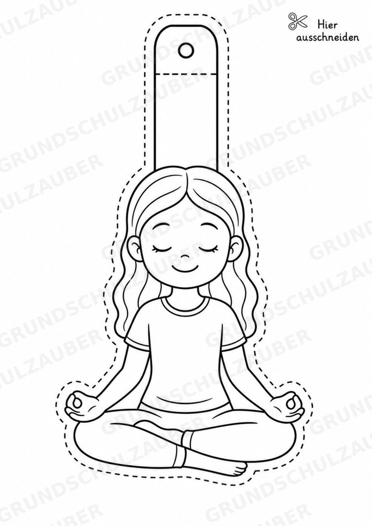 Yoga – Fensterdeko – Basteln – Ausmalbild – Ausschneiden – 15 Vorlagen – Materialseite 8