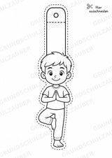 Yoga – Fensterdeko – Basteln – Ausmalbild – Ausschneiden – 15 Vorlagen – Materialseite 9