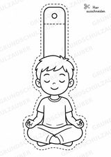 Yoga – Fensterdeko – Basteln – Ausmalbild – Ausschneiden – 15 Vorlagen – Materialseite 11