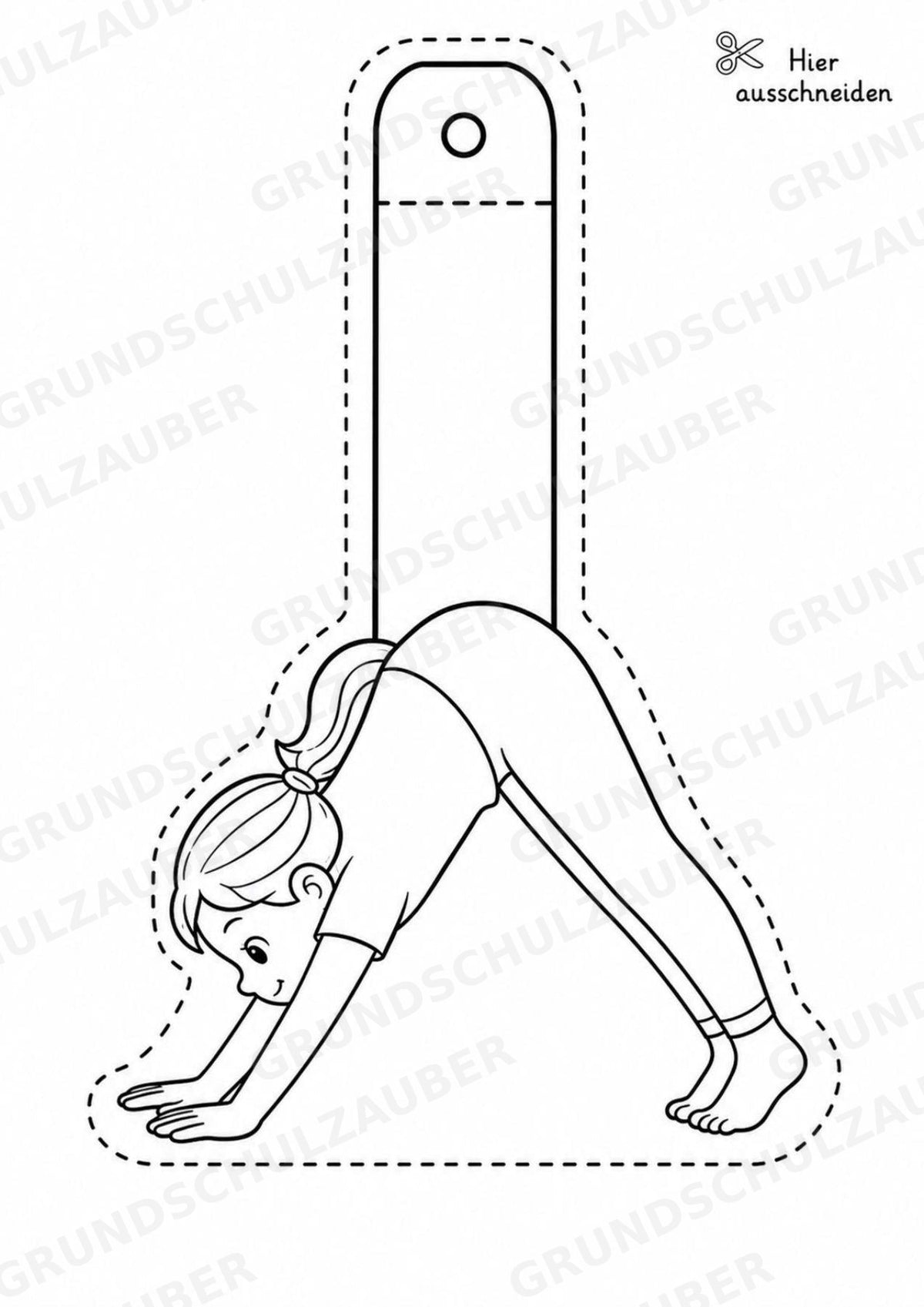 Yoga – Fensterdeko – Basteln – Ausmalbild – Ausschneiden – 15 Vorlagen – Materialseite 12