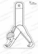 Yoga – Fensterdeko – Basteln – Ausmalbild – Ausschneiden – 15 Vorlagen – Materialseite 12