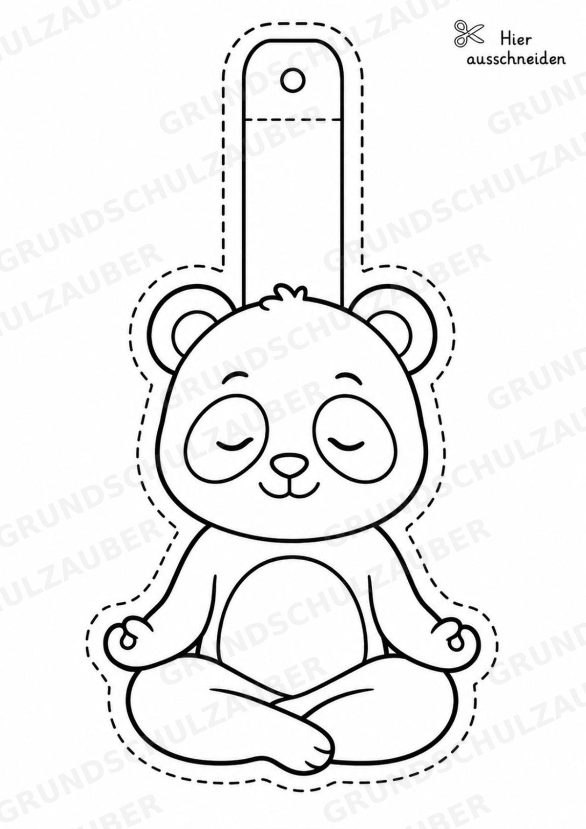 Yoga – Fensterdeko – Basteln – Ausmalbild – Ausschneiden – 15 Vorlagen – Materialseite 14