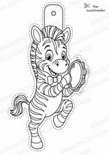 Zebra – Fensterdeko – Basteln – Ausmalbild – Ausschneiden – 15 Vorlagen – Materialseite 6