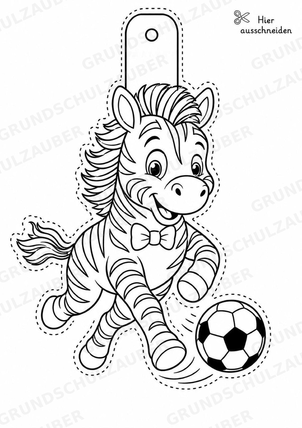 Zebra – Fensterdeko – Basteln – Ausmalbild – Ausschneiden – 15 Vorlagen – Materialseite 11