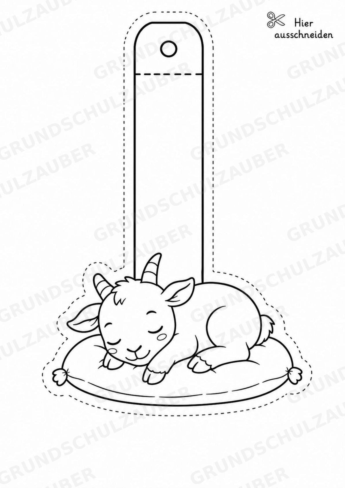 Ziege – Fensterdeko – Basteln – Ausmalbild – Ausschneiden – 15 Vorlagen – Materialseite 9