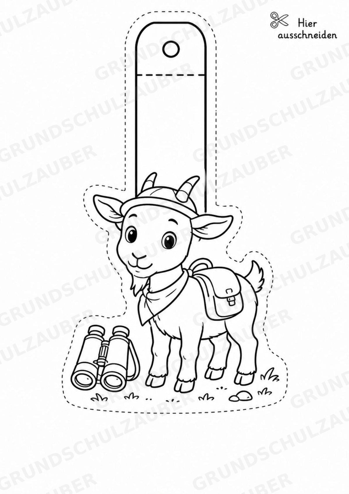 Ziege – Fensterdeko – Basteln – Ausmalbild – Ausschneiden – 15 Vorlagen – Materialseite 14