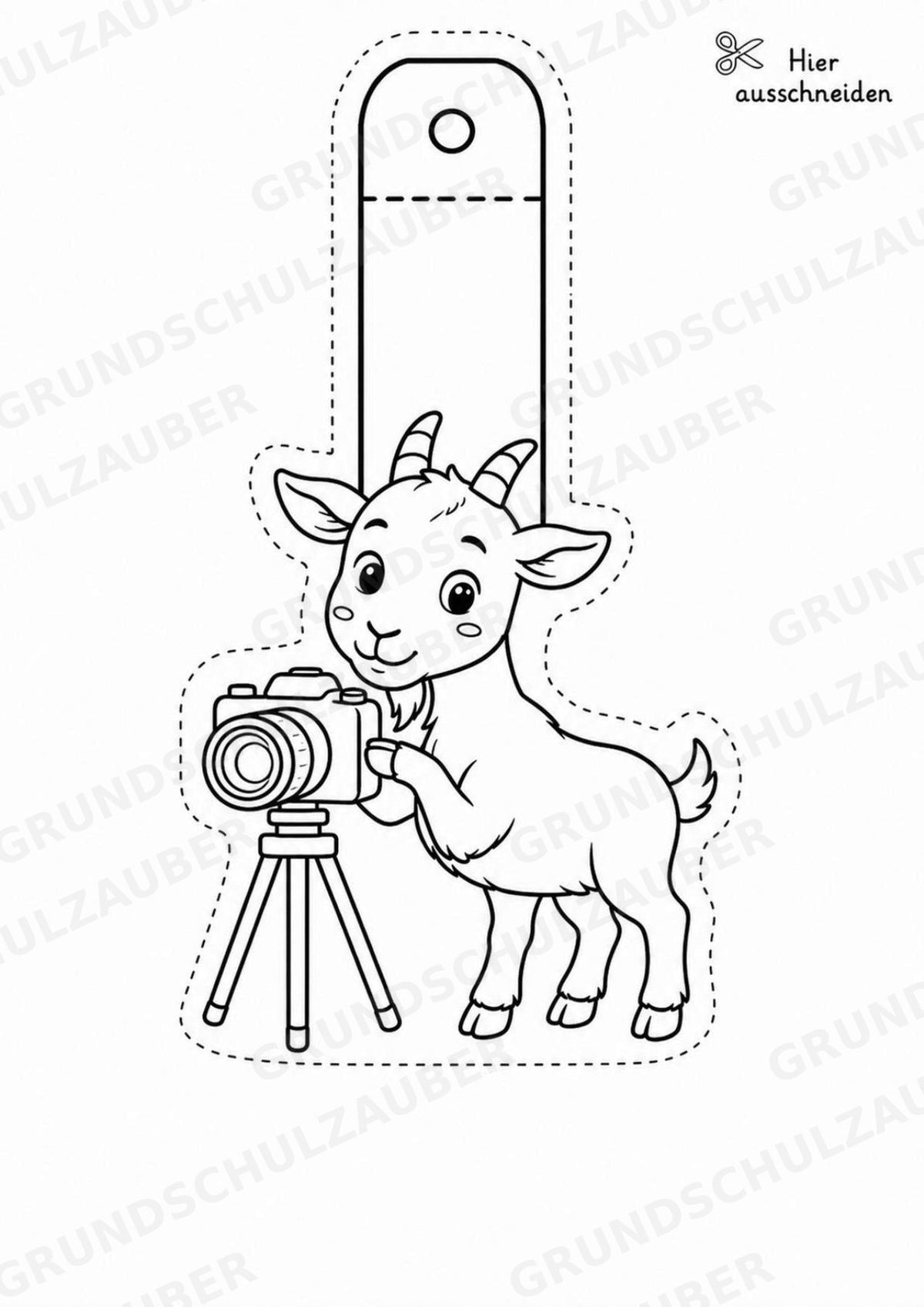 Ziege – Fensterdeko – Basteln – Ausmalbild – Ausschneiden – 15 Vorlagen – Materialseite 15