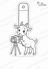Ziege – Fensterdeko – Basteln – Ausmalbild – Ausschneiden – 15 Vorlagen – Materialseite 15