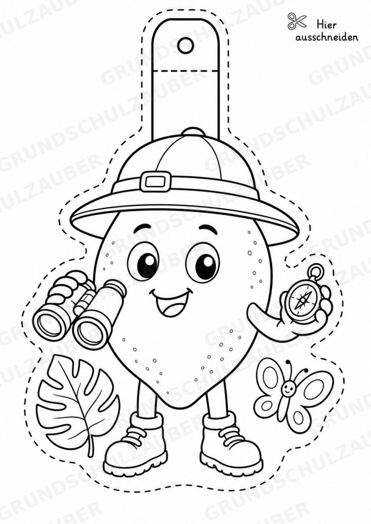 Zitrone – Fensterdeko – Basteln – Ausmalbild – Ausschneiden – 15 Vorlagen – Materialseite 15
