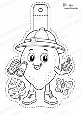 Zitrone – Fensterdeko – Basteln – Ausmalbild – Ausschneiden – 15 Vorlagen – Materialseite 15