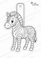 Zootiere – Fensterdeko – Basteln – Ausmalbild – Ausschneiden – 15 Vorlagen – Materialseite 5