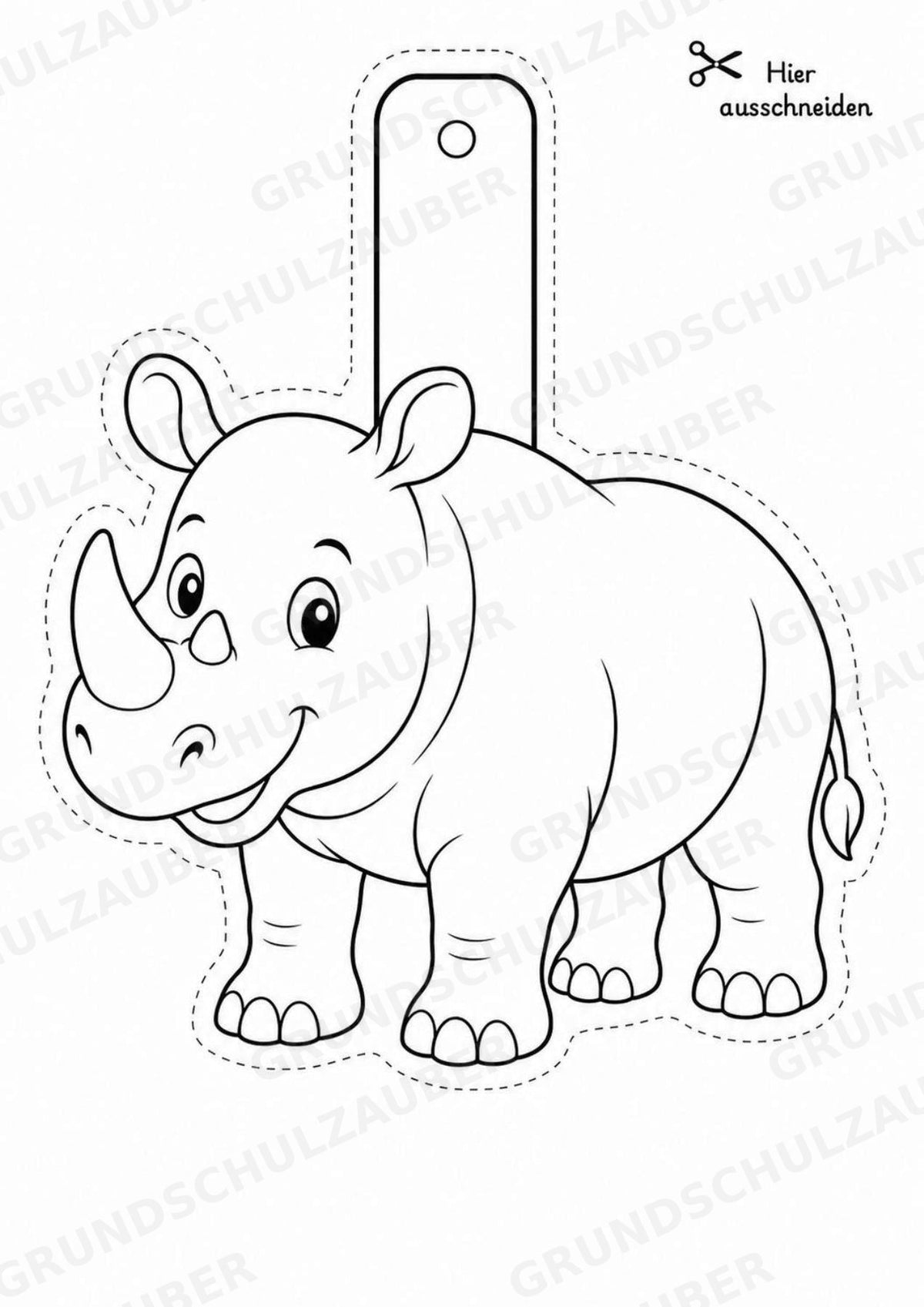 Zootiere – Fensterdeko – Basteln – Ausmalbild – Ausschneiden – 15 Vorlagen – Materialseite 12