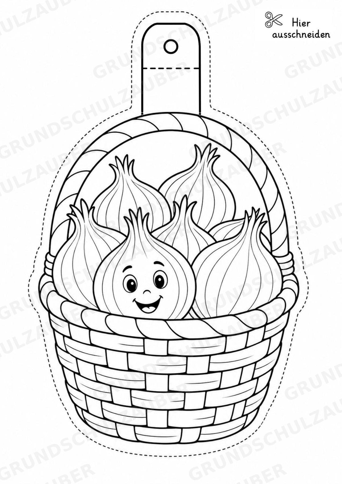 Zwiebel – Fensterdeko – Basteln – Ausmalbild – Ausschneiden – 15 Vorlagen – Materialseite 7