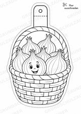 Zwiebel – Fensterdeko – Basteln – Ausmalbild – Ausschneiden – 15 Vorlagen – Materialseite 7