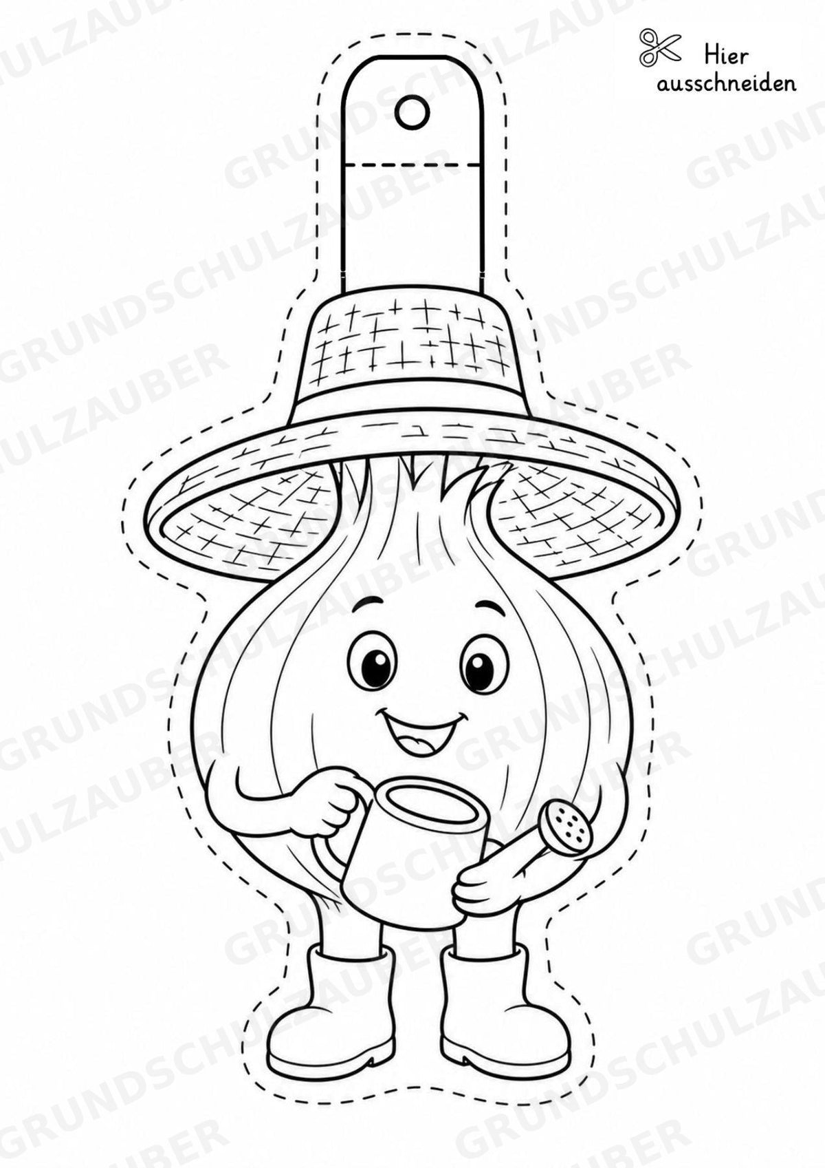 Zwiebel – Fensterdeko – Basteln – Ausmalbild – Ausschneiden – 15 Vorlagen – Materialseite 8