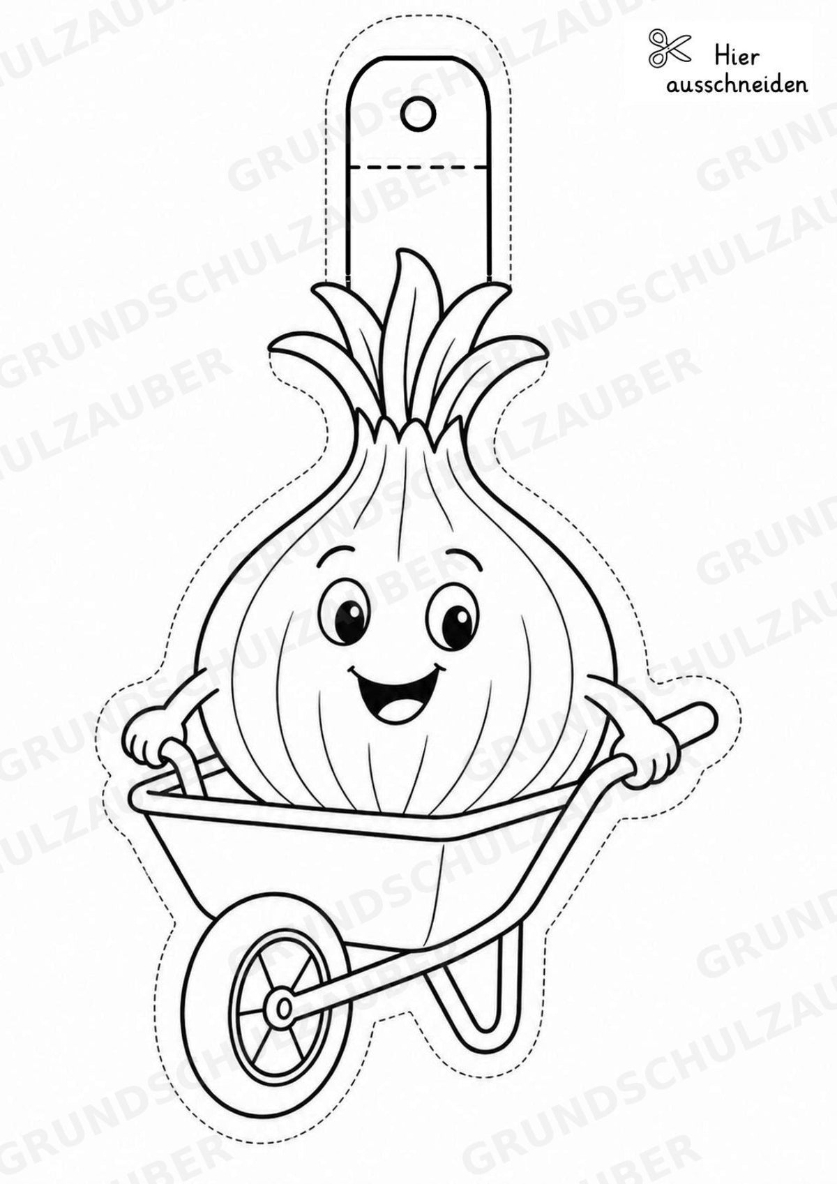 Zwiebel – Fensterdeko – Basteln – Ausmalbild – Ausschneiden – 15 Vorlagen – Materialseite 11