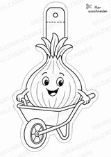 Zwiebel – Fensterdeko – Basteln – Ausmalbild – Ausschneiden – 15 Vorlagen – Materialseite 11