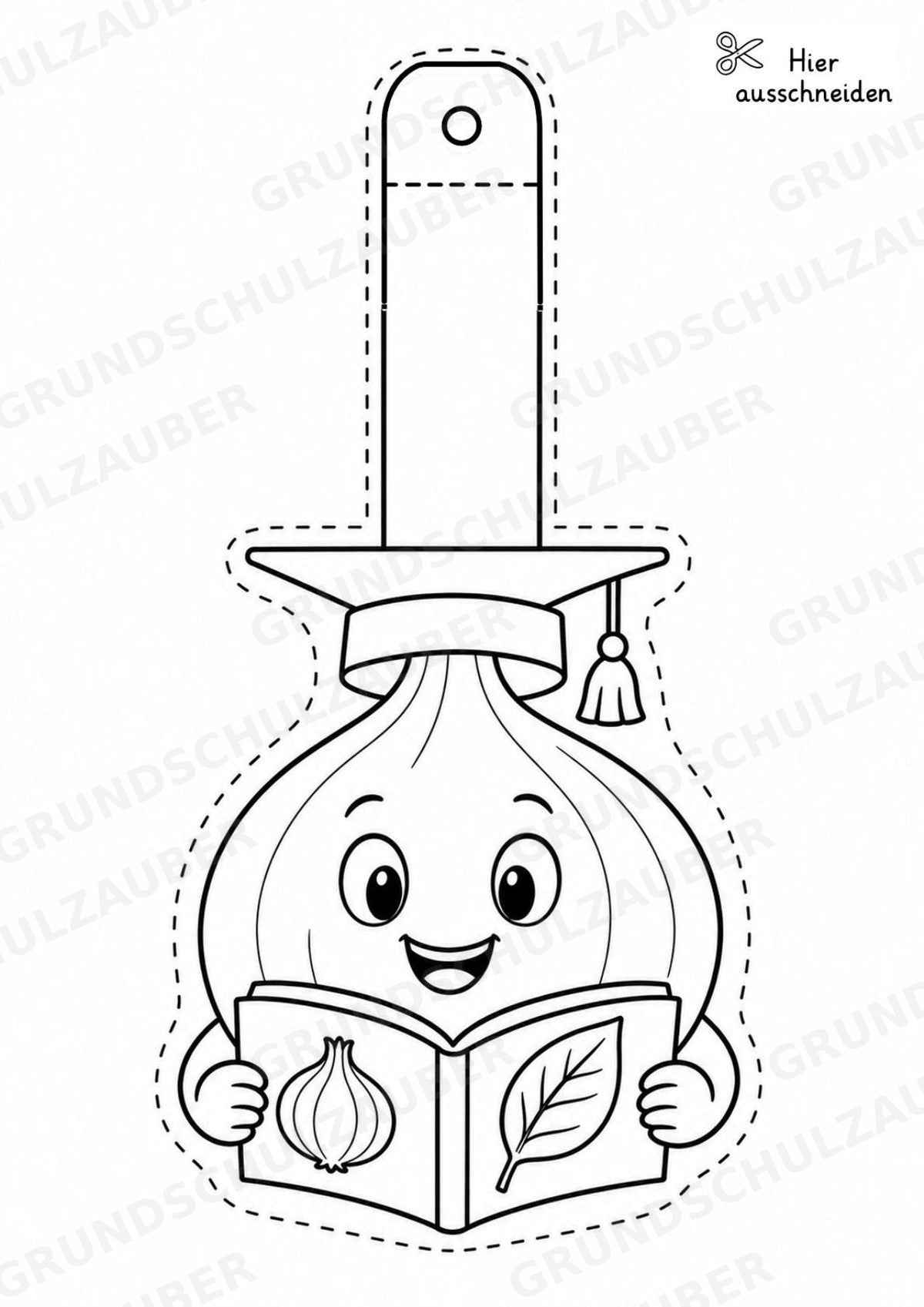 Zwiebel – Fensterdeko – Basteln – Ausmalbild – Ausschneiden – 15 Vorlagen – Materialseite 12