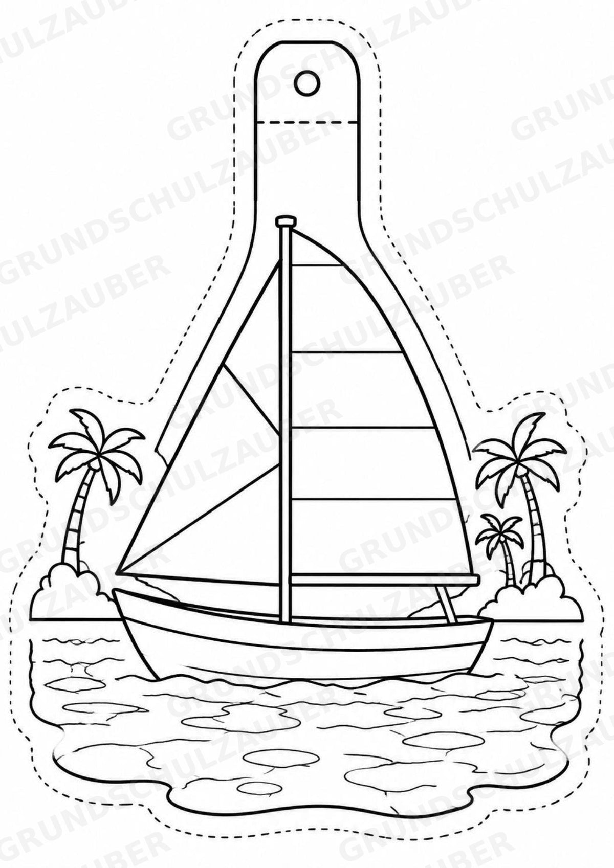 Bahamas – Fensterdeko – Basteln – Ausmalbild – Ausschneiden – 15 Vorlagen – Materialseite 9