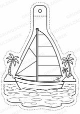 Bahamas – Fensterdeko – Basteln – Ausmalbild – Ausschneiden – 15 Vorlagen – Materialseite 9
