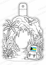 Bahamas – Fensterdeko – Basteln – Ausmalbild – Ausschneiden – 15 Vorlagen – Materialseite 13