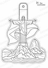 Brasilien – Fensterdeko – Basteln – Ausmalbild – Ausschneiden – 15 Vorlagen – Materialseite 3