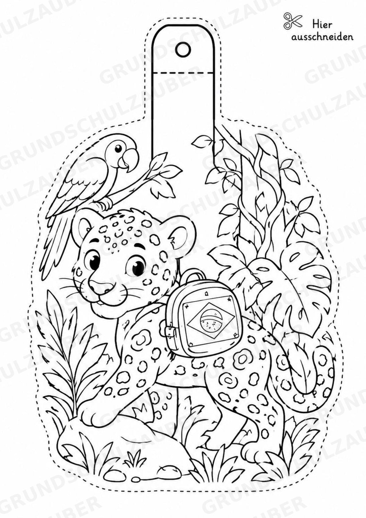 Brasilien – Fensterdeko – Basteln – Ausmalbild – Ausschneiden – 15 Vorlagen – Materialseite 4