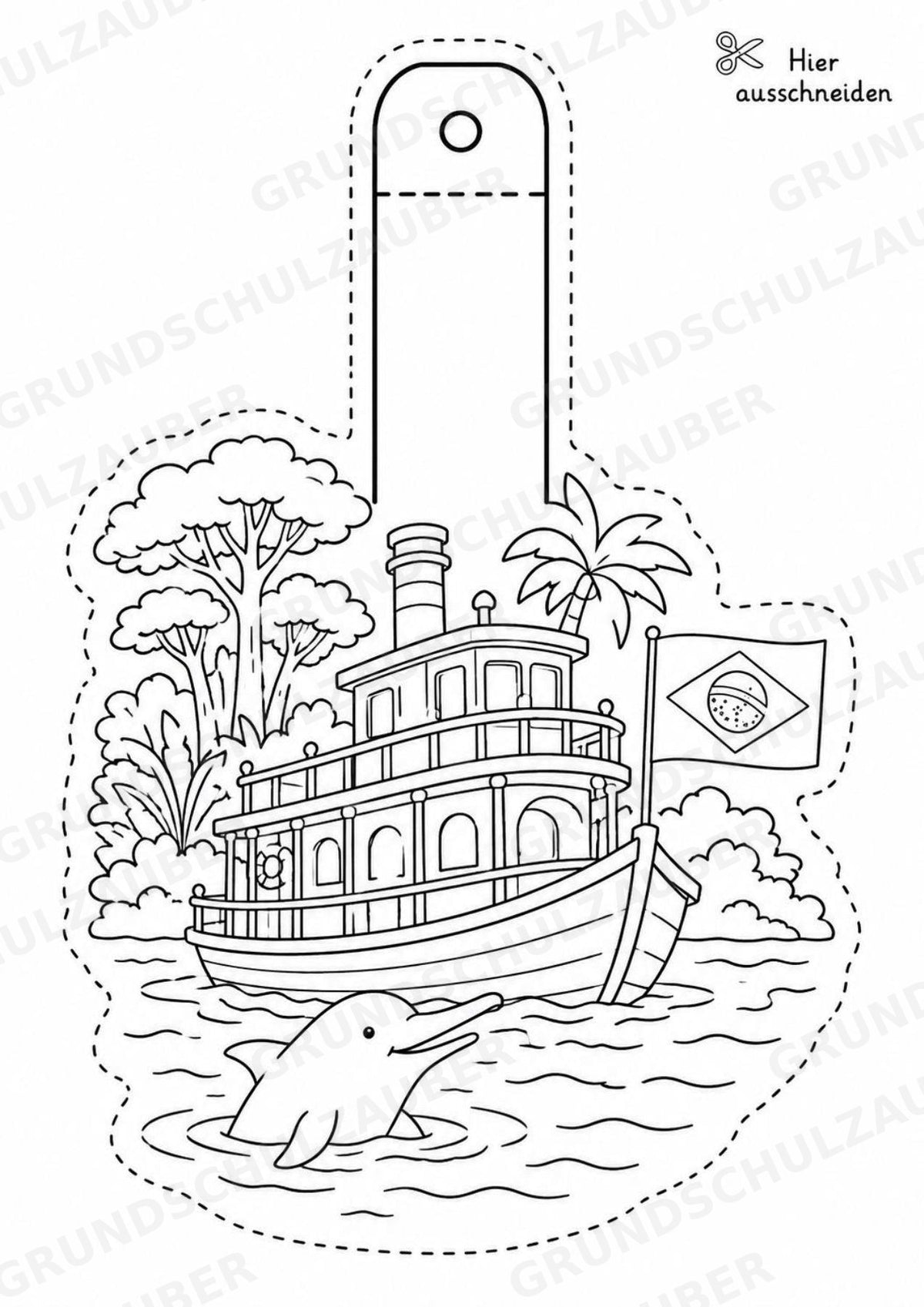 Brasilien – Fensterdeko – Basteln – Ausmalbild – Ausschneiden – 15 Vorlagen – Materialseite 8