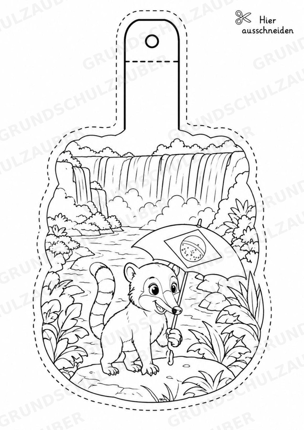 Brasilien – Fensterdeko – Basteln – Ausmalbild – Ausschneiden – 15 Vorlagen – Materialseite 9