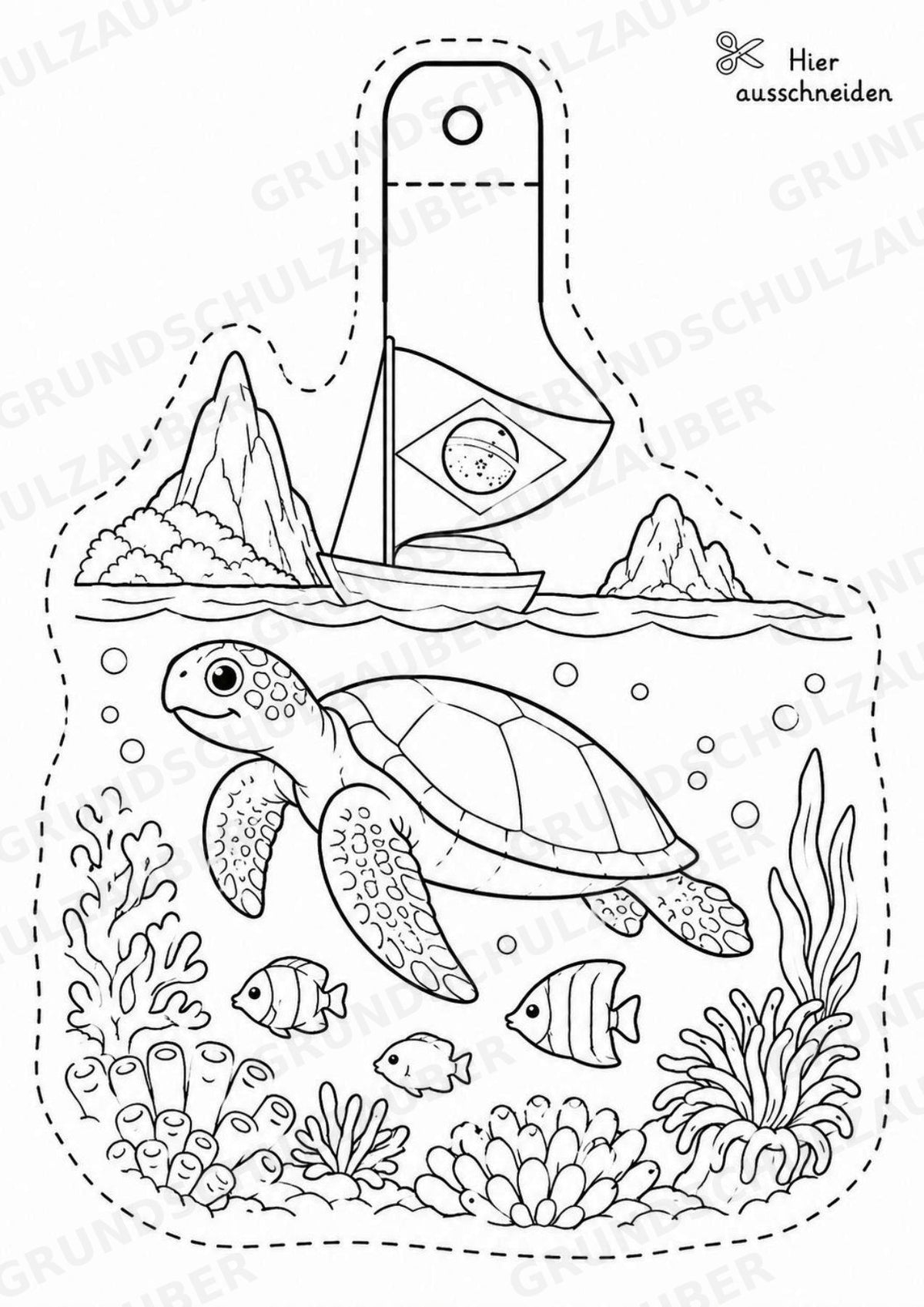 Brasilien – Fensterdeko – Basteln – Ausmalbild – Ausschneiden – 15 Vorlagen – Materialseite 13