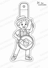 Brasilien – Fensterdeko – Basteln – Ausmalbild – Ausschneiden – 15 Vorlagen – Materialseite 15