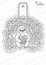 Faultier – Fensterdeko – Basteln – Ausmalbild – Ausschneiden – 15 Vorlagen – Materialseite 15