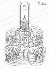 Georgien – Fensterdeko – Basteln – Ausmalbild – Ausschneiden – 15 Vorlagen – Materialseite 3