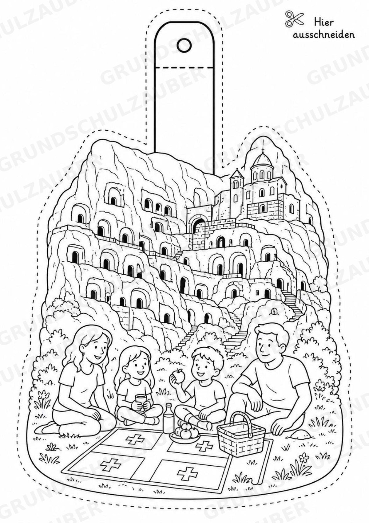 Georgien – Fensterdeko – Basteln – Ausmalbild – Ausschneiden – 15 Vorlagen – Materialseite 6