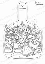 Georgien – Fensterdeko – Basteln – Ausmalbild – Ausschneiden – 15 Vorlagen – Materialseite 9