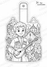 Georgien – Fensterdeko – Basteln – Ausmalbild – Ausschneiden – 15 Vorlagen – Materialseite 10