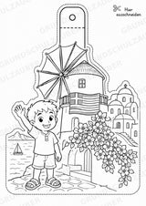 Griechenland – Fensterdeko – Basteln – Ausmalbild – Ausschneiden – 15 Vorlagen – Materialseite 3