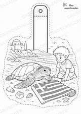 Griechenland – Fensterdeko – Basteln – Ausmalbild – Ausschneiden – 15 Vorlagen – Materialseite 6