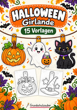 Halloween – Fensterdeko – Basteln – Ausmalbild – Ausschneiden – 15 Vorlagen – Cover