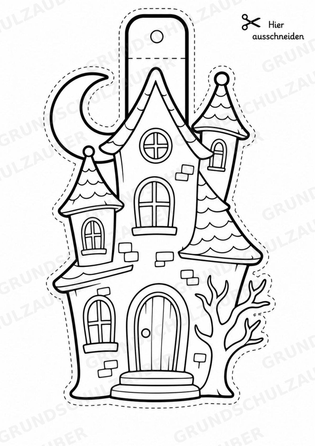 Halloween – Fensterdeko – Basteln – Ausmalbild – Ausschneiden – 15 Vorlagen – Materialseite 7