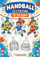 Handball – Fensterdeko – Basteln – Ausmalbild – Ausschneiden – 15 Vorlagen – Cover