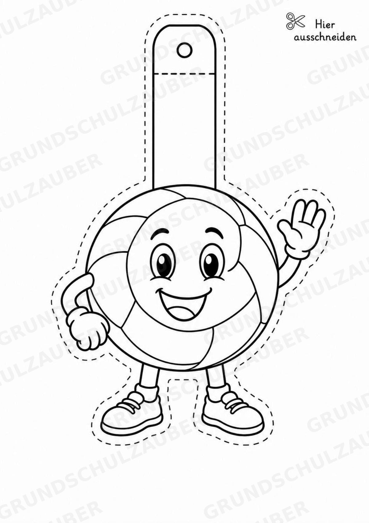 Handball – Fensterdeko – Basteln – Ausmalbild – Ausschneiden – 15 Vorlagen – Materialseite 2