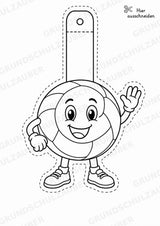 Handball – Fensterdeko – Basteln – Ausmalbild – Ausschneiden – 15 Vorlagen – Materialseite 2