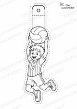 Handball – Fensterdeko – Basteln – Ausmalbild – Ausschneiden – 15 Vorlagen – Materialseite 3