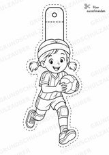 Handball – Fensterdeko – Basteln – Ausmalbild – Ausschneiden – 15 Vorlagen – Materialseite 4