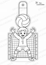 Handball – Fensterdeko – Basteln – Ausmalbild – Ausschneiden – 15 Vorlagen – Materialseite 5